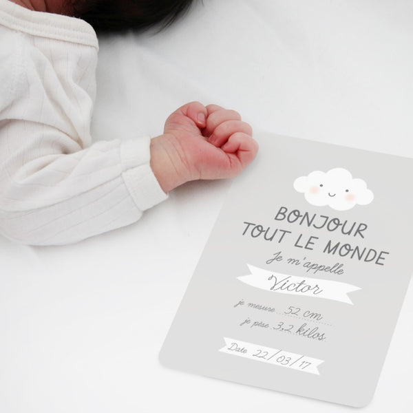 CARTE "BONJOUR TOUT LE MONDE" - PERLE